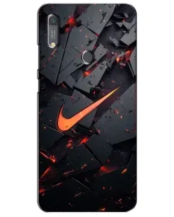 Чехол для Huawei Y6s с картинкой «Nike — эффект разломов»