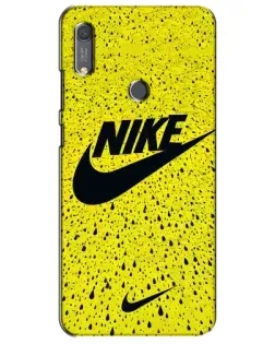 Чехол для Huawei Y6s с картинкой «Желтый текстурный Nike»