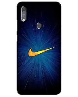 Чехол для Huawei Y6s с картинкой «Синий пульс Nike»