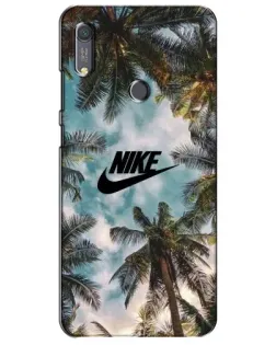 Чехол для Huawei Y6s с картинкой «Тропический принт Nike»