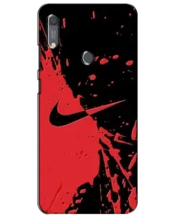 Чехол для Huawei Y6s с картинкой «Красные брызги Nike»