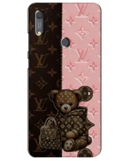 Чехол для Huawei Y6s с картинкой «Мишка в стиле LV»
