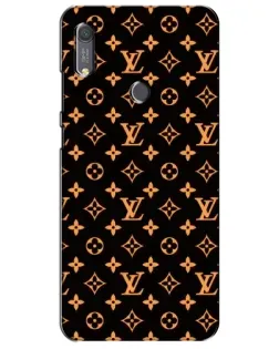 Чехол для Huawei Y6s с картинкой «Золотая монограмма LV»