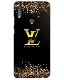 Чехол для Huawei Y6s с картинкой «LV — золотые искры»