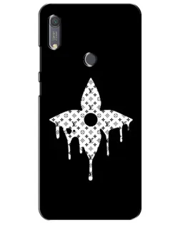 Чехол для Huawei Y6s с картинкой «Цветочная монограмма»