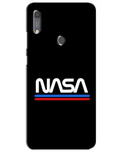 Чехол для Huawei Y6s с картинкой «NASA — классика Red Blue»