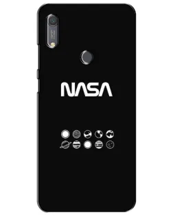 Чехол для Huawei Y6s с картинкой «NASA — технический принт»
