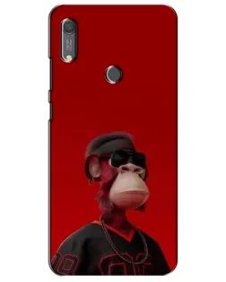 Чехол для Huawei Y6s с картинкой «Bored Ape в красном» Чехол для Huawei Y6s с картинкой «Bored Ape в красном»