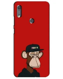 Чехол для Huawei Y6s с картинкой «Bored Ape — красный фон» Чехол для Huawei Y6s с картинкой «Bored Ape — красный фон»