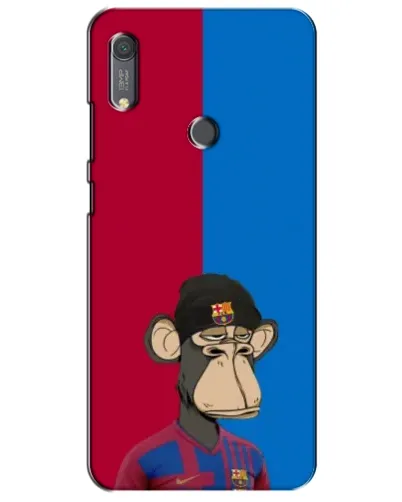 Чехол для Huawei Y6s с картинкой «Bored Ape — фанат Барсы»