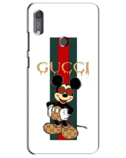 Чехол для Huawei Y6s с картинкой «Микки Маус Gucci — полосы»