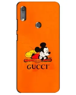 Чехол для Huawei Y6s с картинкой «Микки Маус Gucci — оранж»