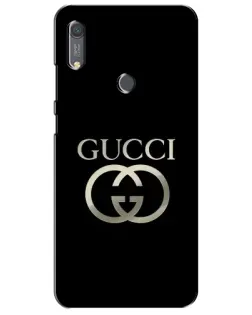 Чехол для Huawei Y6s с картинкой «Gucci — золото на черном»