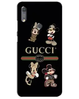 Чехол для Huawei Y6s с картинкой «Gucci — герои Disney и монограмма»