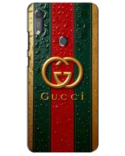Чехол для Huawei Y6s с картинкой «Gucci — фирменная полоса и золото» Чехол для Huawei Y6s с картинкой «Gucci — фирменная полоса и золото»