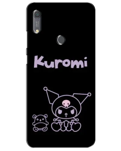 Чехол для Huawei Y6s с картинкой «Kuromi — черный минимализм»