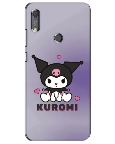 Чехол для Huawei Y6s с картинкой «Kuromi — фиолетовый арт»