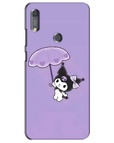 Чехол для Huawei Y6s с картинкой «Kuromi с зонтиком»