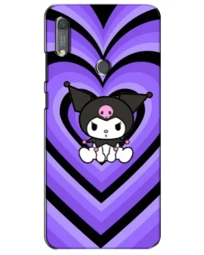 Чехол для Huawei Y6s с картинкой «Kuromi и фиолетовые сердца»