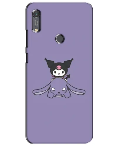 Чехол для Huawei Y6s с картинкой «Kuromi на лиловом фоне»