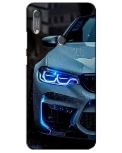 Чехол для Huawei Y6s с картинкой «Взгляд BMW с синими фарами»