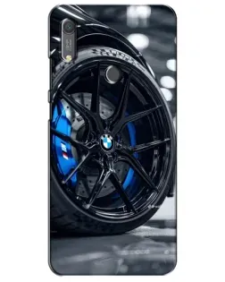Чехол для Huawei Y6s с картинкой «Колесо BMW вблизи»