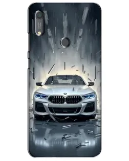 Чехол для Huawei Y6s с картинкой «BMW в свете фар»
