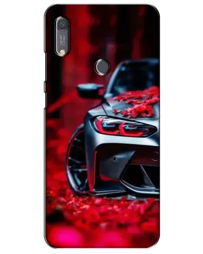 Чехол для Huawei Y6s с картинкой «Спортивная BMW и цветы» Чехол для Huawei Y6s с картинкой «Спортивная BMW и цветы»