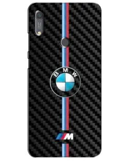 Чехол для Huawei Y6s с картинкой «Эмблема BMW и карбон»