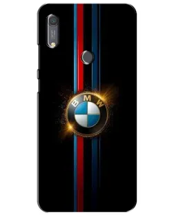 Чехол для Huawei Y6s с картинкой «BMW M-Power неон»