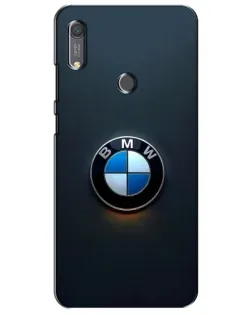 Чехол для Huawei Y6s с картинкой «Логотип BMW — минимализм»