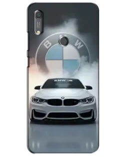 Чехол для Huawei Y6s с картинкой «BMW в белом дыму»