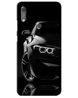 Чехол для Huawei Y6s с картинкой «Черная BMW — профиль»
