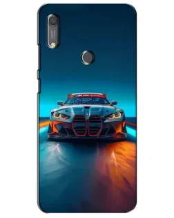 Чехол для Huawei Y6s с картинкой «BMW — огни неона»