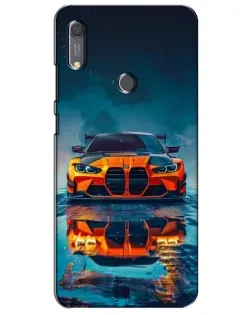 Чехол для Huawei Y6s с картинкой «BMW — золотая эмблема»