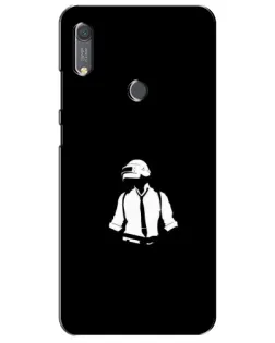 Чехол для Huawei Y6s с картинкой «PUBG — белый шлем»