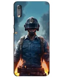 Чехол для Huawei Y6s с картинкой «PUBG — реалистичный герой»