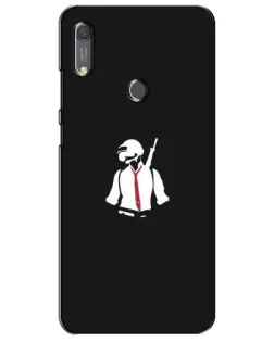 Чехол для Huawei Y6s с картинкой «PUBG — силуэт воина»