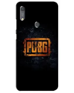 Чехол для Huawei Y6s с картинкой «PUBG — золотой логотип»