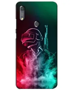 Чехол для Huawei Y6s с картинкой «PUBG — огненный воин»