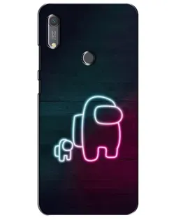 Чохол для Huawei Y6s з картинкою «Among Us неон-арт»