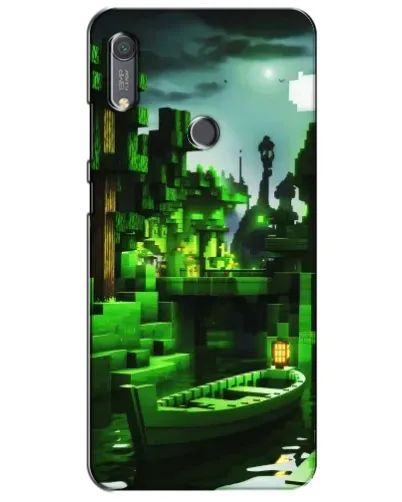 Чохол для Huawei Y6s з картинкою «Minecraft лісовий пейзаж»