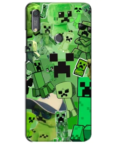 Чохол для Huawei Y6s з картинкою «Кріпери Minecraft»