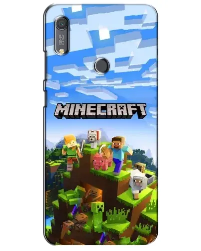 Чохол для Huawei Y6s з картинкою «Minecraft класичний світ»
