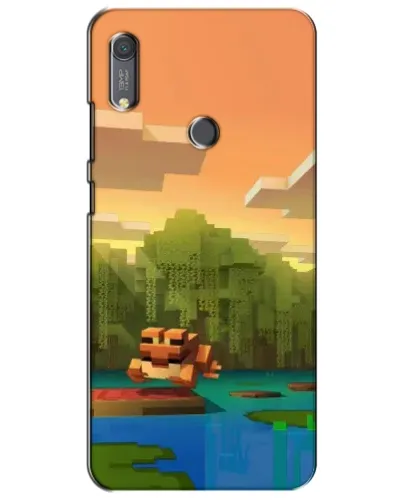 Чохол для Huawei Y6s з картинкою «Майнкрафт захід сонця»