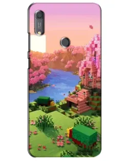 Чохол для Huawei Y6s з картинкою «Рожеве дерево Minecraft»