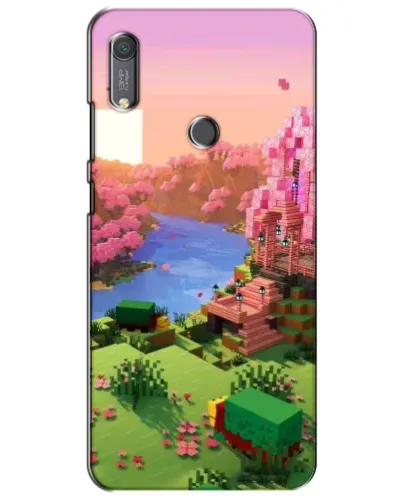 Чохол для Huawei Y6s з картинкою «Рожеве дерево Minecraft»