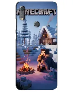 Чохол для Huawei Y6s з картинкою «Зимовий Minecraft»