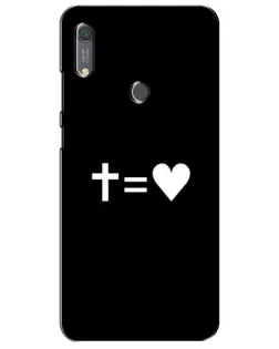 Чохол для Huawei Y6s з картинкою «Хрест та Серце»