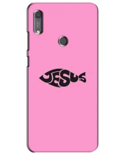 Чохол для Huawei Y6s з картинкою «Рожевий символ Jesus»